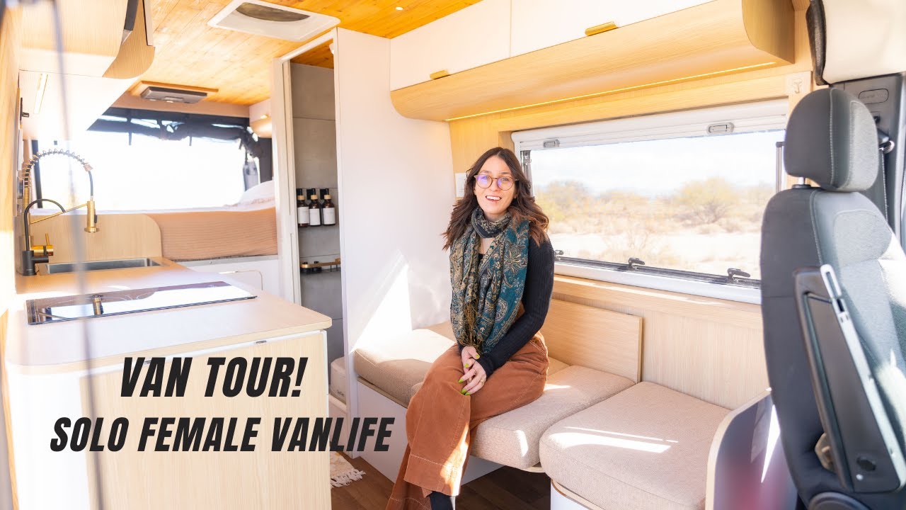 Luxury Solo Female Vanlife: Inside Her Stunning High-End Van with Shower & HUGE Electrical System!