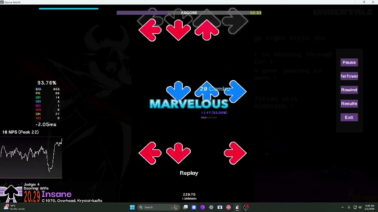 Etterna - ASGORE 93.28% AA      20.29 Insane
