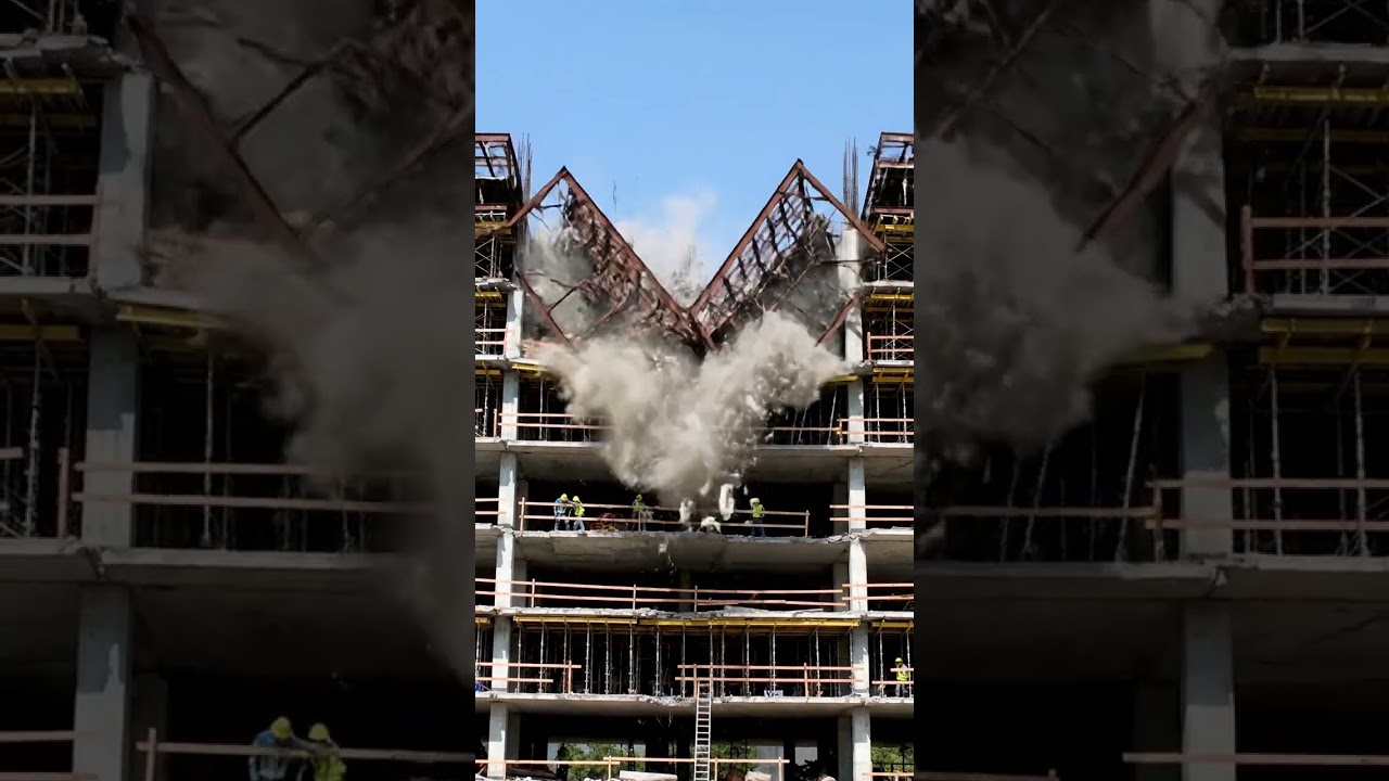 Building Collapse Caught on Camera! 😱🚧