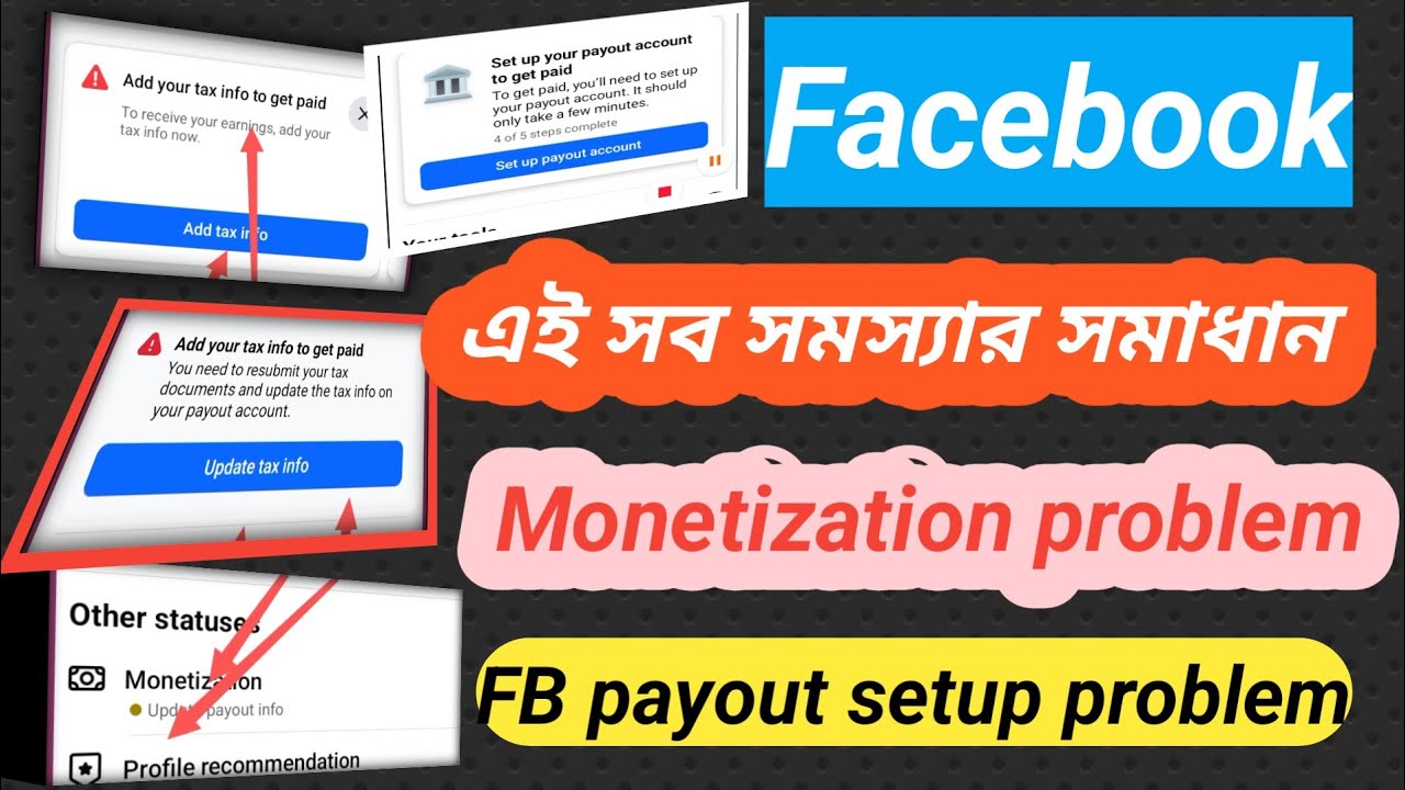 how to update payout account info on facebook 