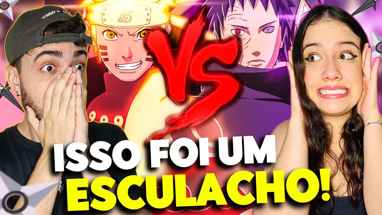 Naruto e Sasuke VS Madara e Obito | Duelo de Titãs - 7mz React