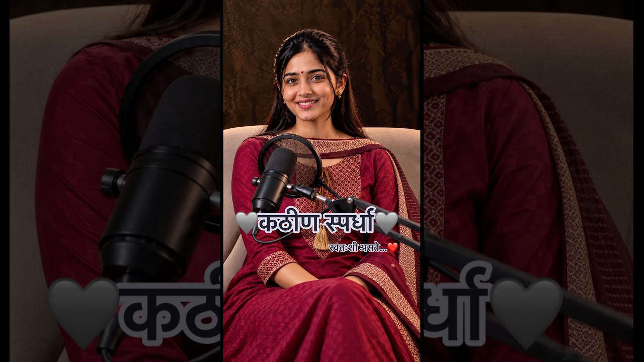 आयुष्यातली खरी स्पर्धा दुसऱ्याशी नाही, स्वतःशी असते ❤️ | Marathi Motivation | ShabVerse🎙️