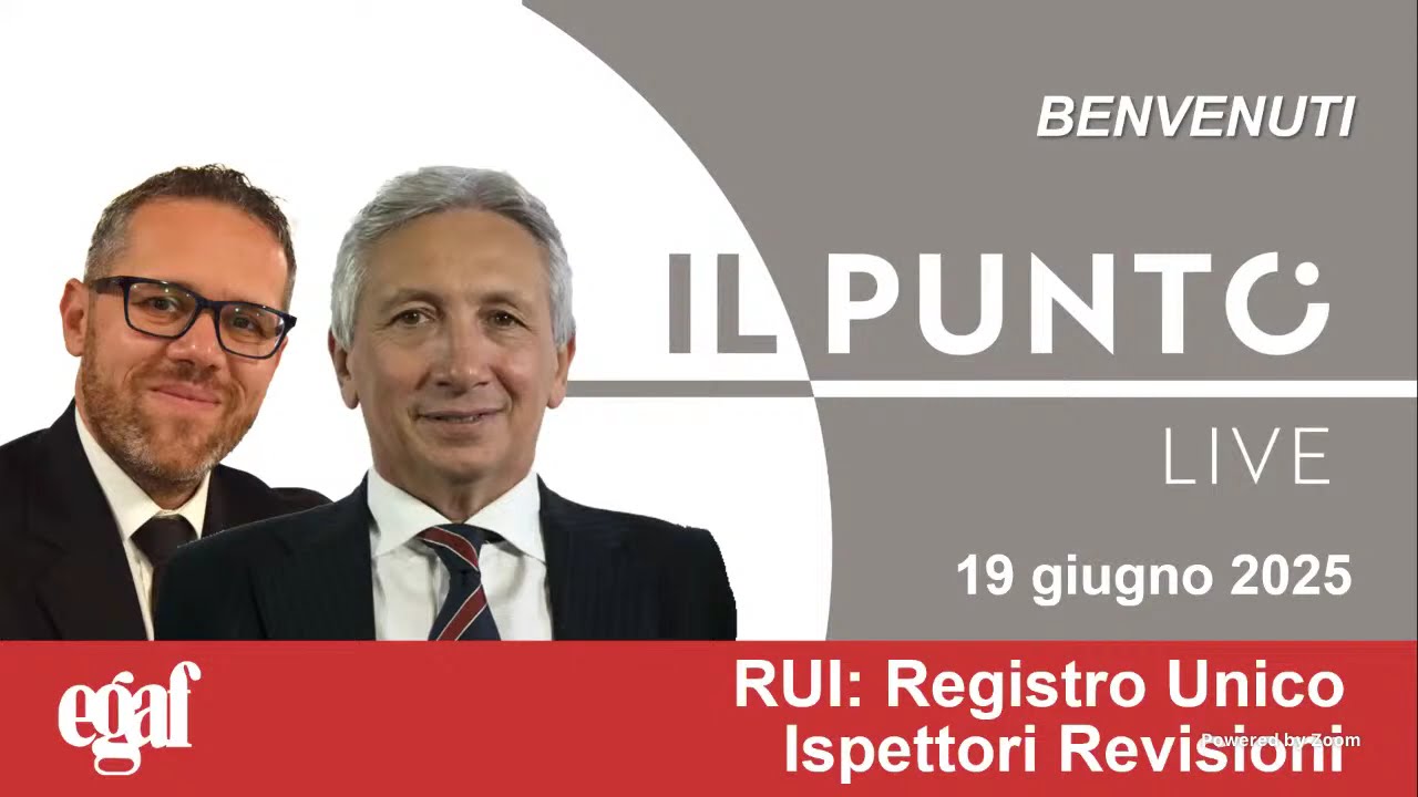Il Punto Live: RUI - Registro Unico Ispettori Revisioni - Ing. E. Biagetti - Ing. G. Cavese