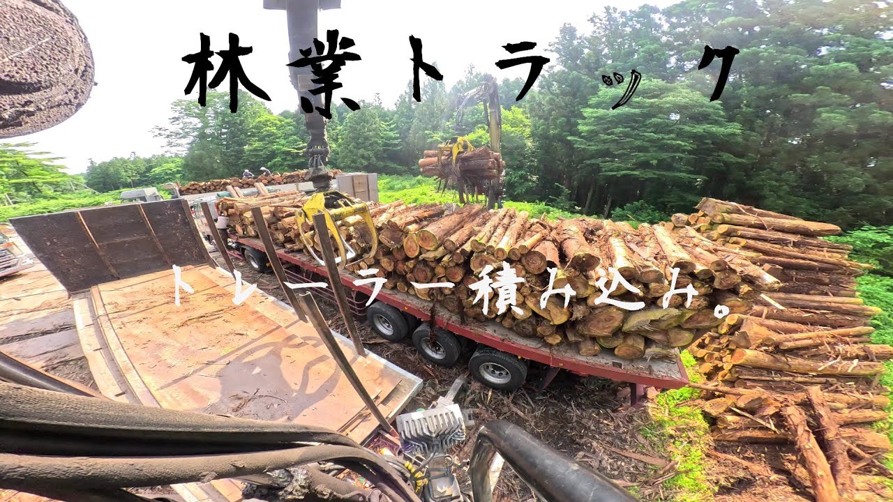 「林業トラック」1台を2台で積めば話しは早い。