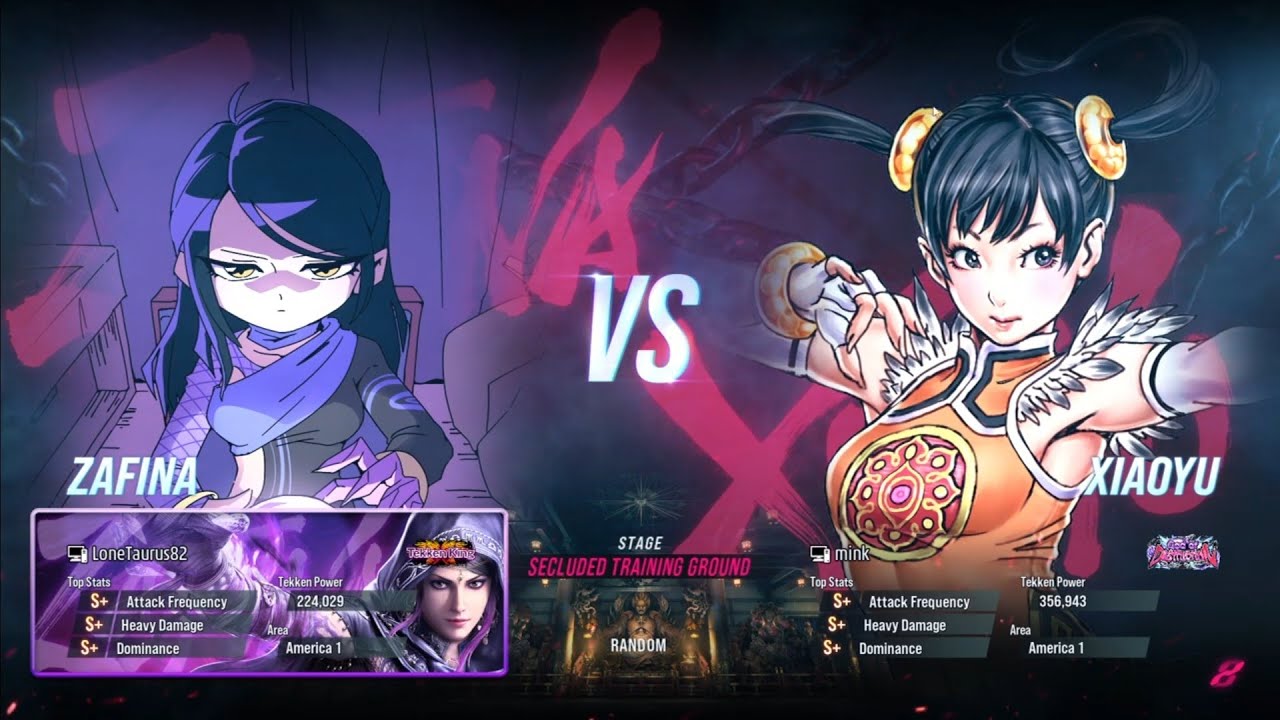 Tekken 8 - FT5 Sessions - LoneTaurus82  (Zafina) vs mink (Ling Xiayou)