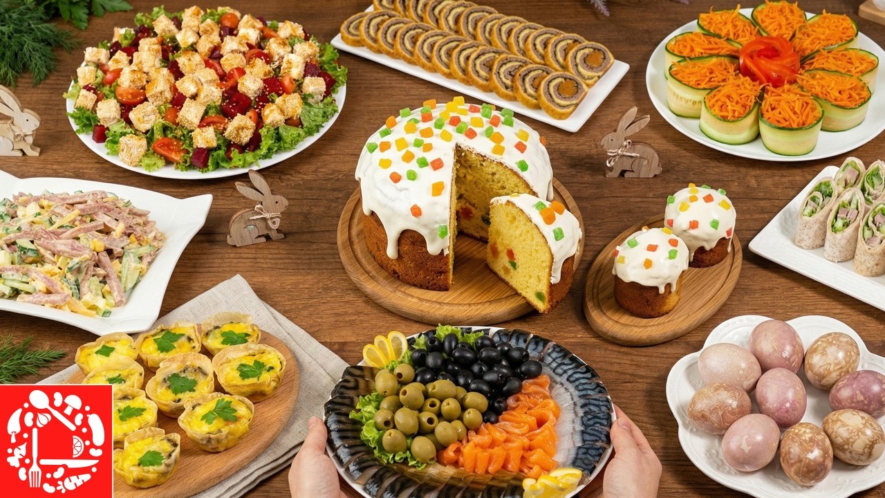 Menu Wielkanocne. Przygotowuję 10 dań: ciasto wielkanocne, jajka, sałatki, przystawki i mięso. Menu