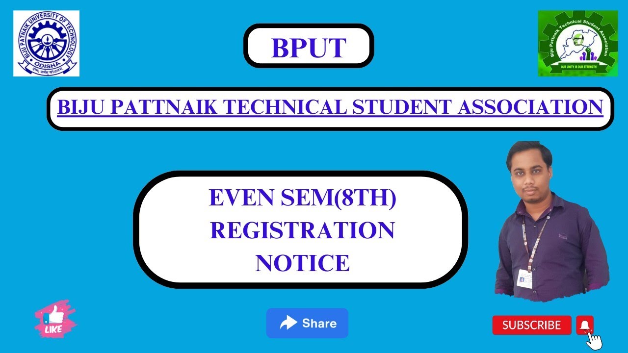 EVEN SEM(8TH SEM) REGISTRATION NOTIFICATION PUBLISHED#bput #btech