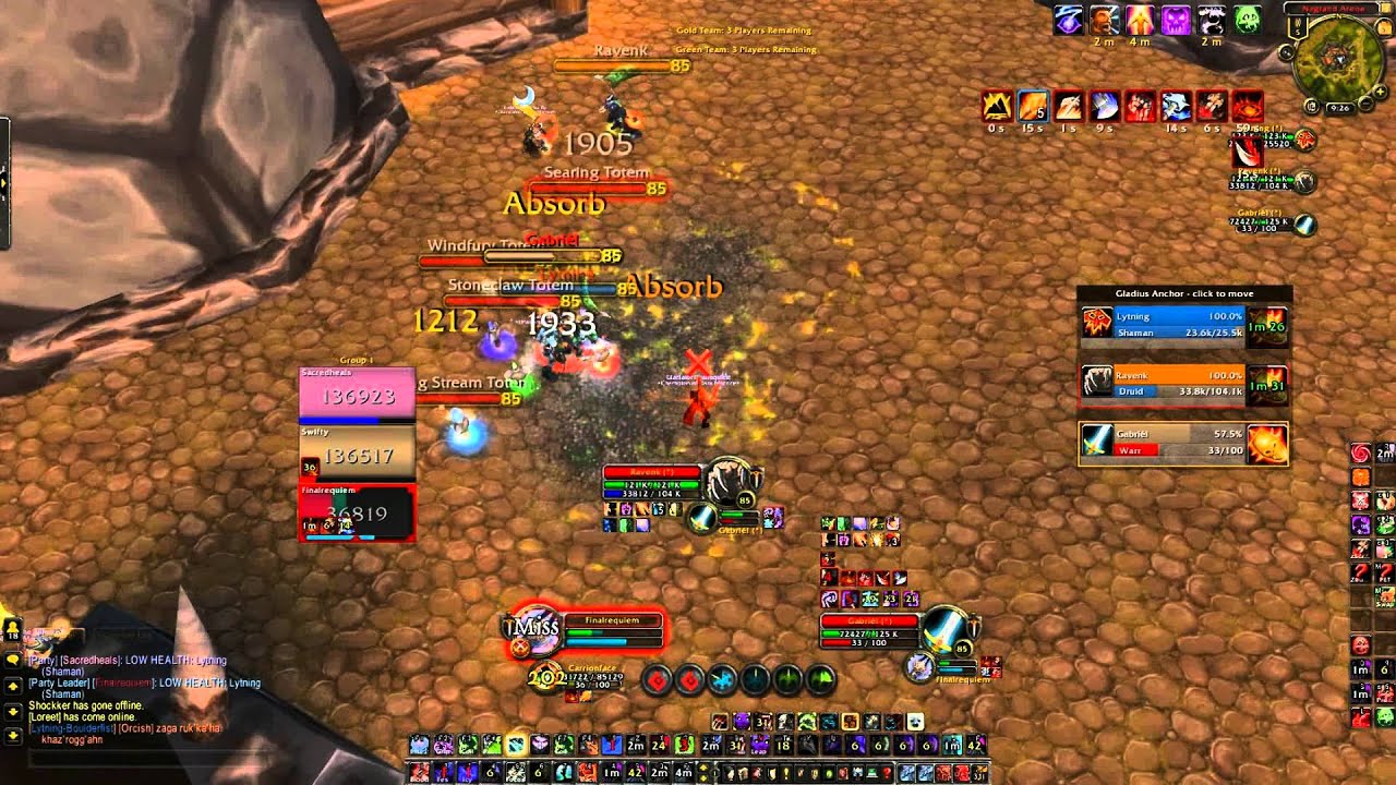 Requiem: Swifty Sacredheals and Me Vs....... Enh shaman Warrior Druid?