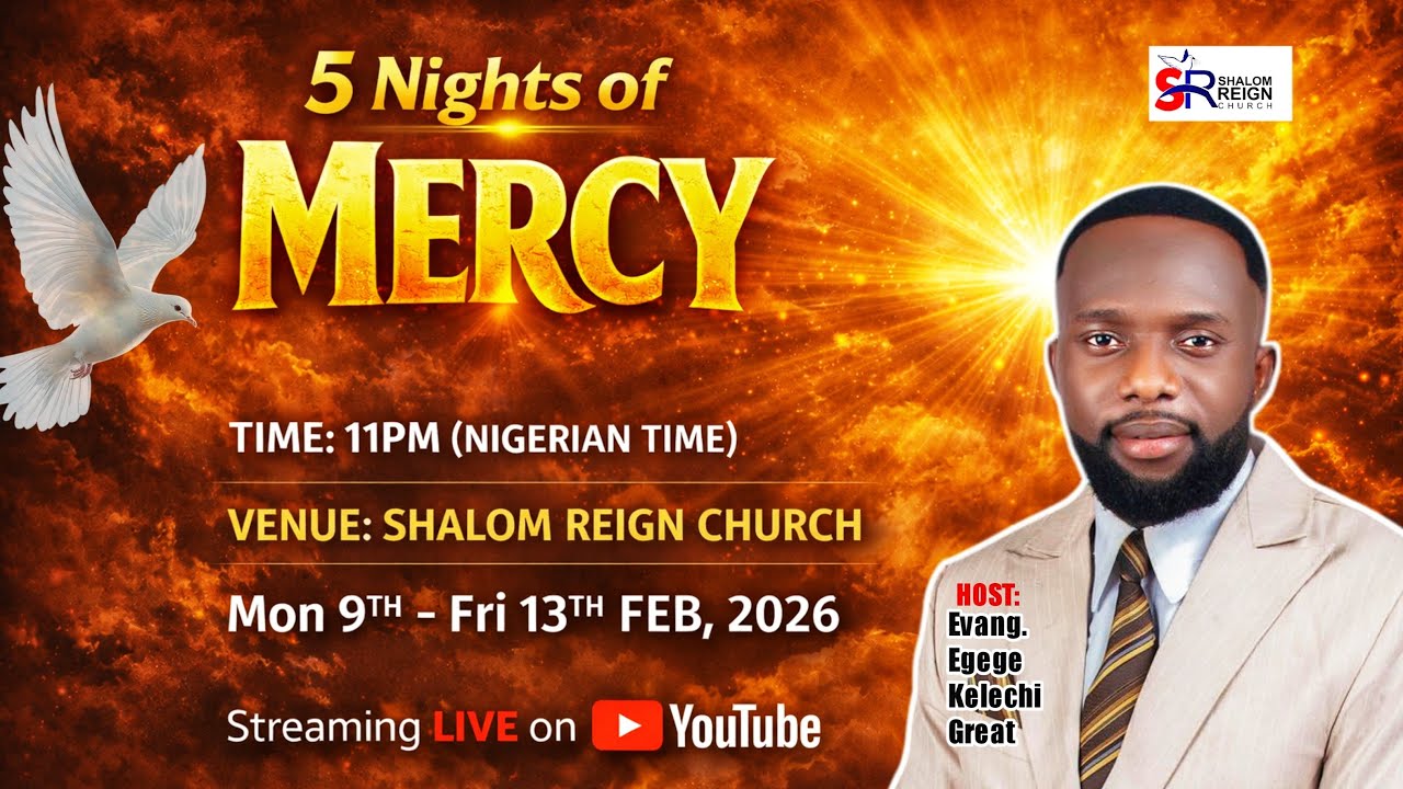 5 NIGHT OF MERCY BY EVANG EGEGE KELECHI GREAT.