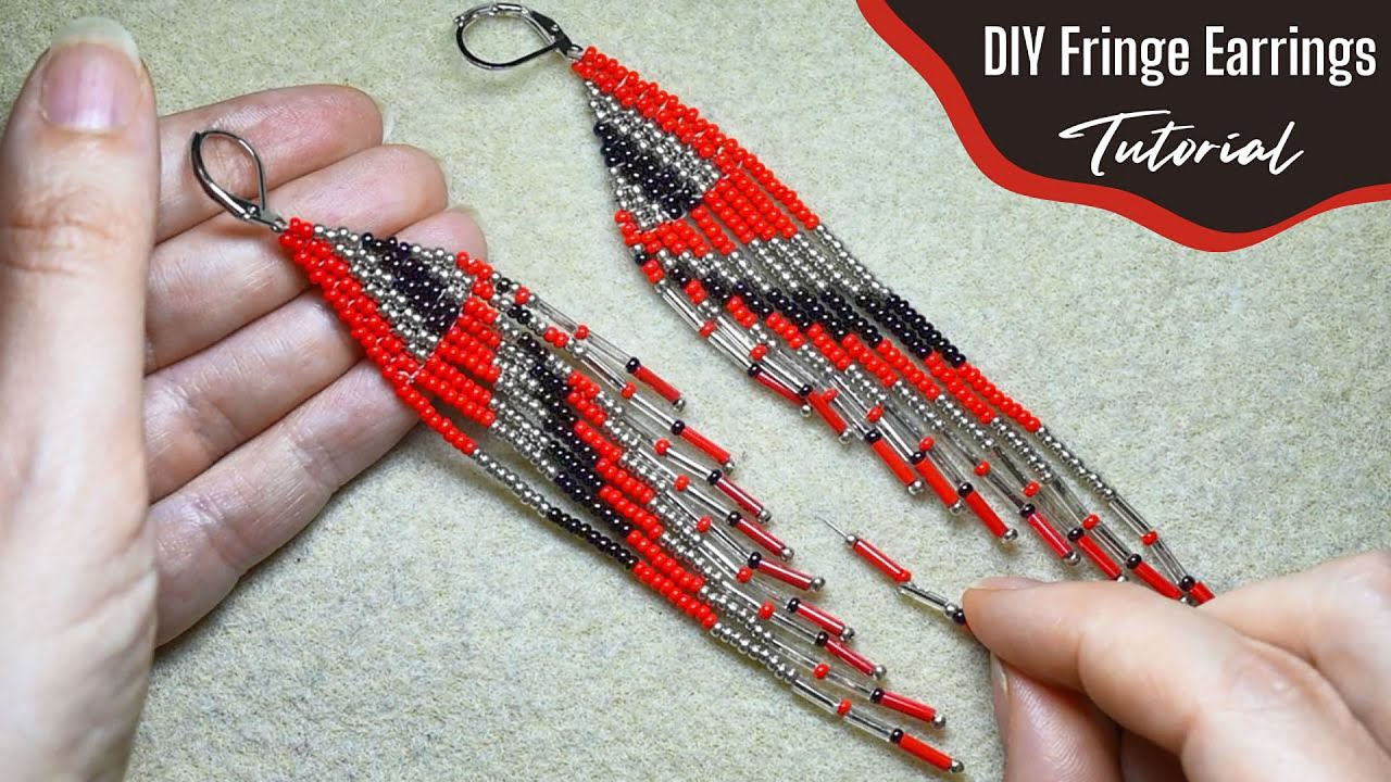 Make EASY Fringe Earrings with Bugle Beads in 15 minutes!