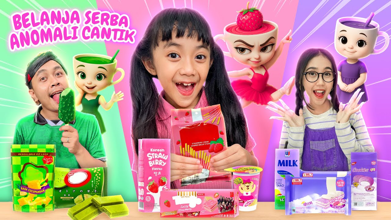 SAMANTHA CHALLENGE BELANJA MAKANAN SERBA ANOMALI PEREMPUAN TERCANTIK 🥰 KALIAN SUKA ANOMALI SIAPA ?