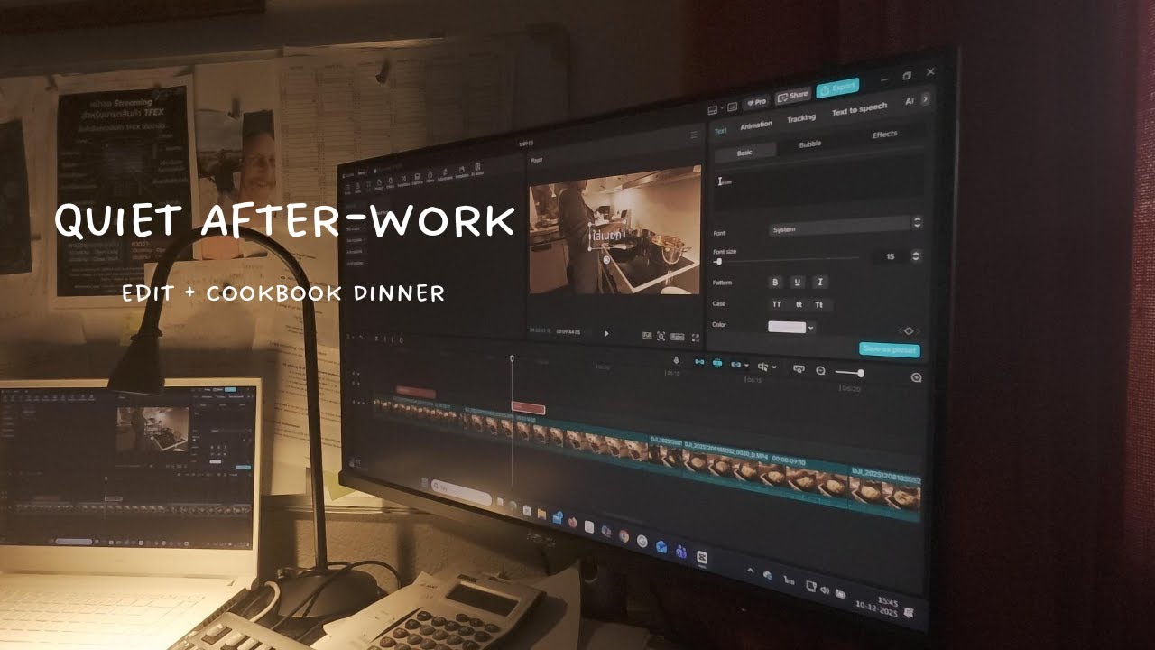 A Quiet After-Work Evening | Editing & a Cookbook Dinner