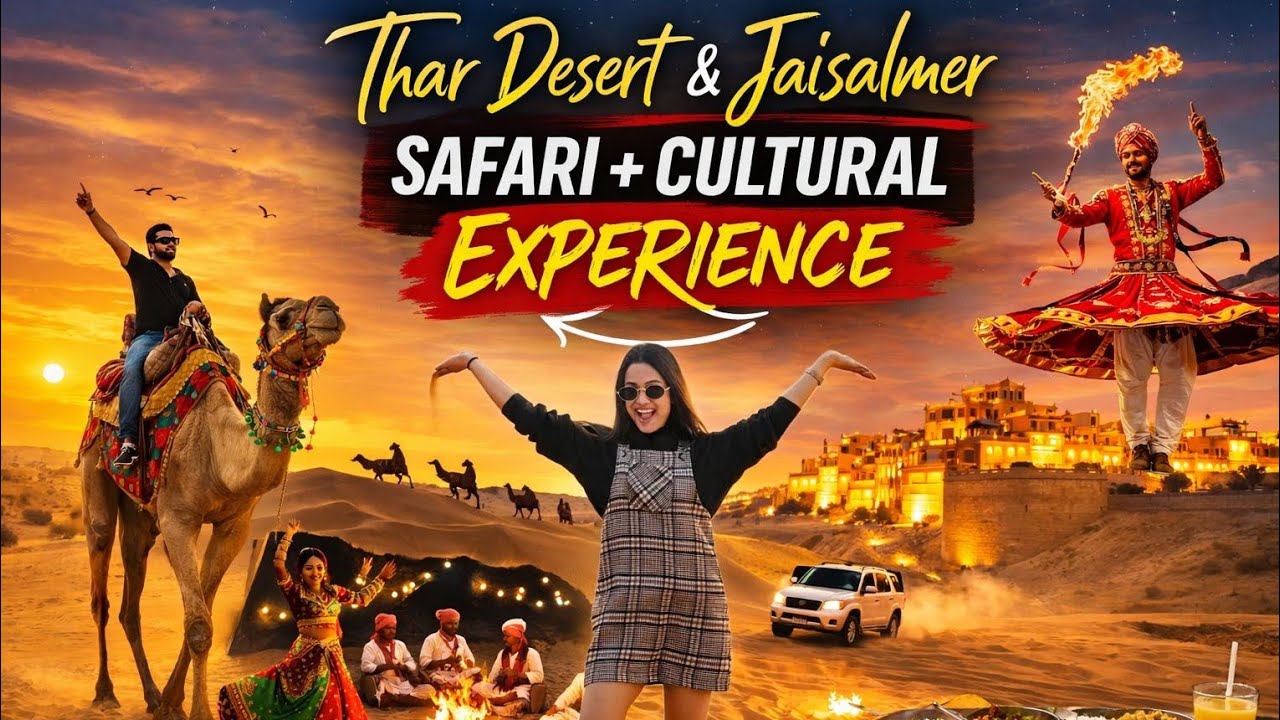 24 Hours in India's Biggest Thar Desert 😱 | Camel Safari+Rajasthani Food+Cultural Dance| जैसलमेर टूर