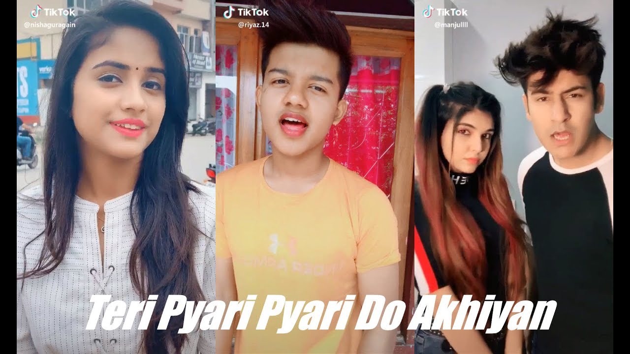 Teri pyari pyari do akhiyan Tik Tok (Bubble Song) #03 |  Riyaz Manjul Sagar goswami Nisha Guragain