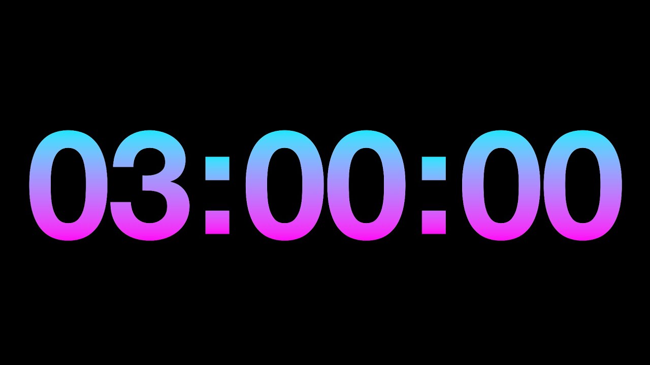 3 Hour Timer ⎜ Timer of focus ⎜180 Minute Timer