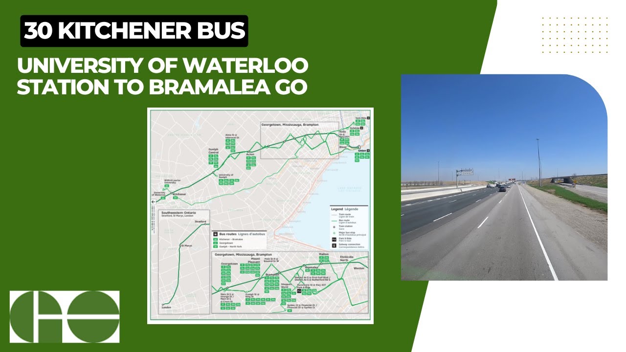 GO Transit 30 Kitchener Bus - University Of Waterloo Station To Bramalea GO - Full Route