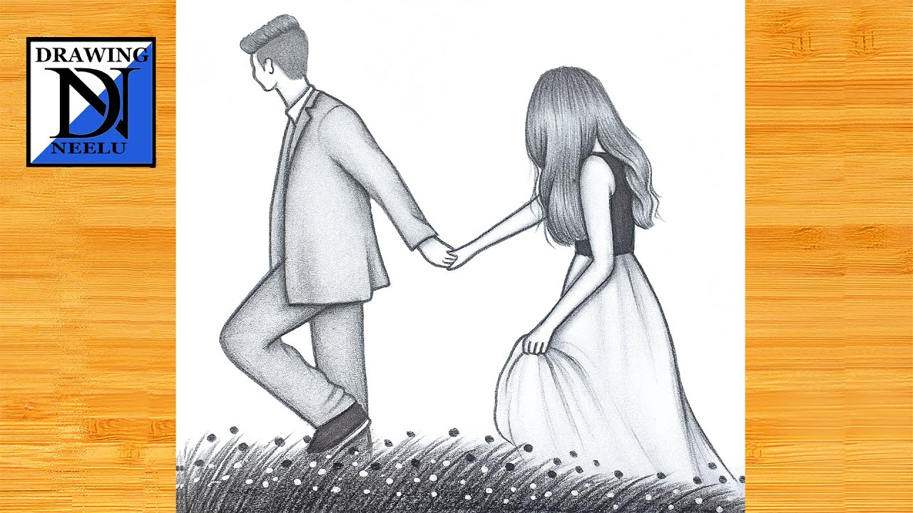How to draw a Cute couple -Pencils Sketch || Couple drawing Tutorial || Drawing easy || Drawing