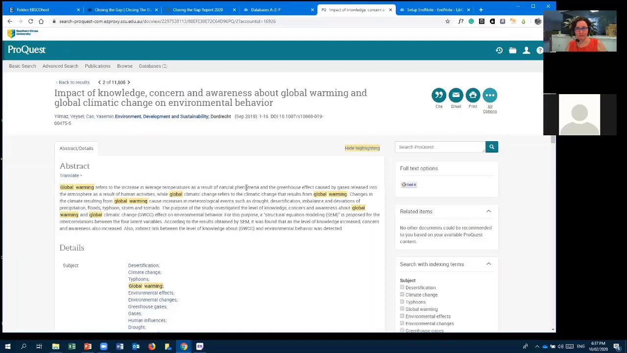 EndNote - Importing from Proquest