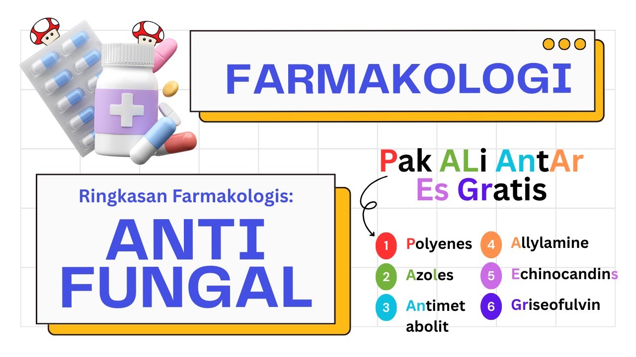 Cara Simple Pahami Antifungal | Farmakologi (Azole, Polyenes, Echinocandis, Allylamines, dsb...)