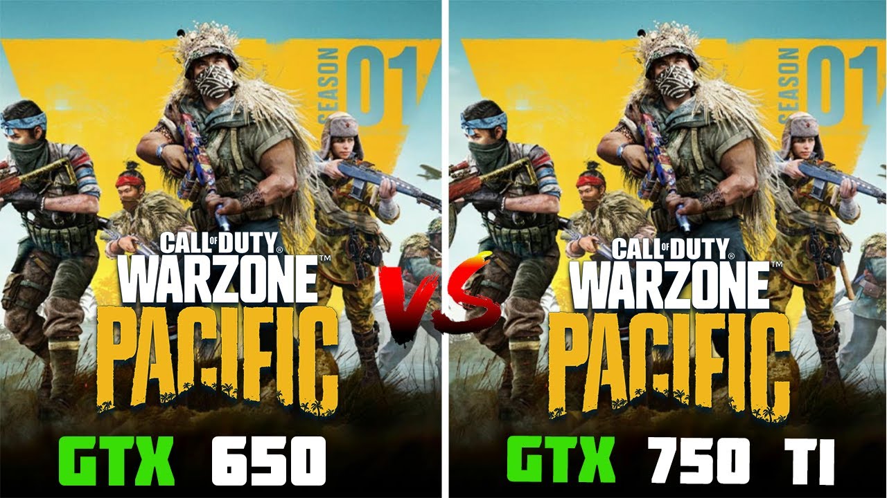 Call of Duty Warzone Pacific on GTX 750 Ti vs GTX 650 2GB | Season 1 - FPS Test