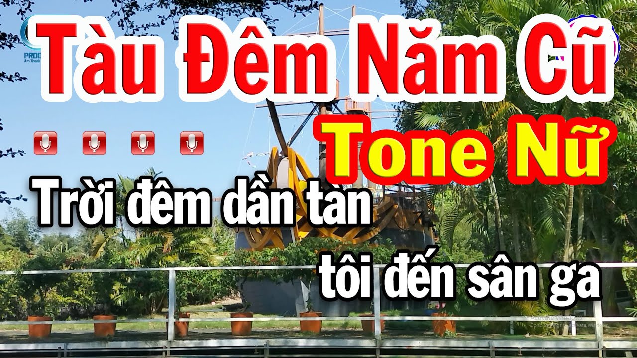 Tàu Đêm Năm Cũ Karaoke Tone Nữ ( G# ) Nhạc Trữ Tình Dễ Hát | Nhạc Sống Cẩm Yến