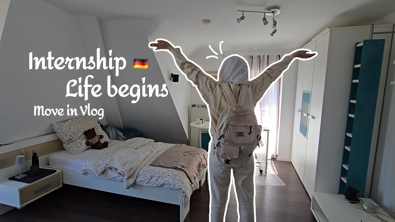 Internship move-In Vlog in Germany 🇩🇪 | Life of a Mechatronics Engineering Student 📦🔩