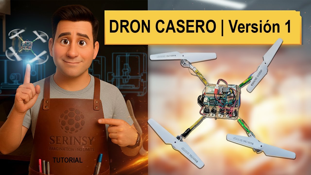 🚀 Dron Casero con Arduino Nano | Vuelo Real + Explicado Paso a Paso 🛠️ | SERINSY 3D | #DronCasero