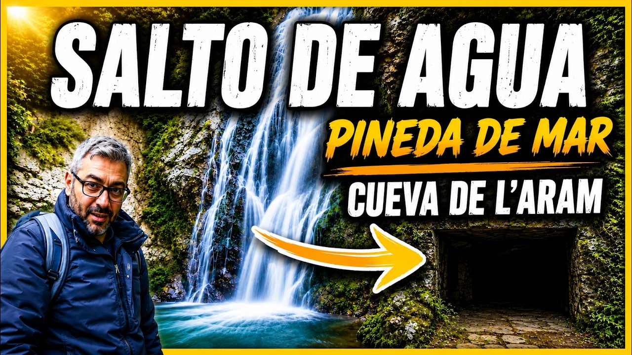 ENTRAMOS en la Cueva de l'Aram (A OSCURAS) en Pineda de Mar | RUTAS de SENDERISMO por CATALUÑA