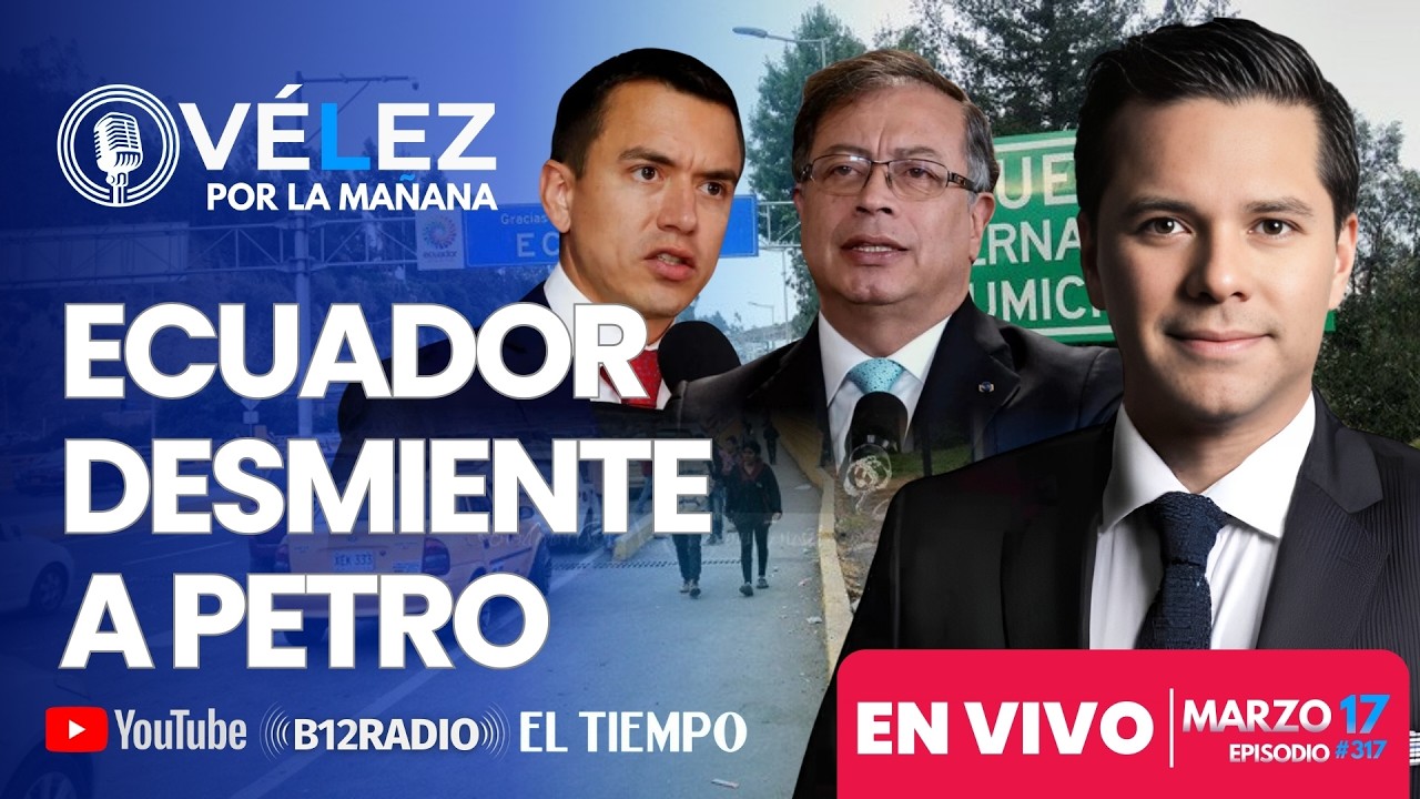 ENVIVO ECUADOR DESMIENTE A PETRO. Noboa niega que hubiera bombardeado Colombia. Velez Por La Mañana
