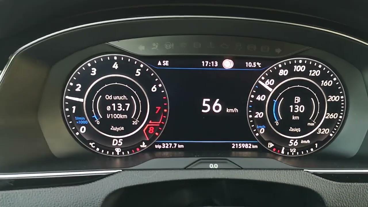 Arteon 2.0TSI 2018r 280KM DSG 7 DQ381 punkty zmiany biegów. chiptuning DSG