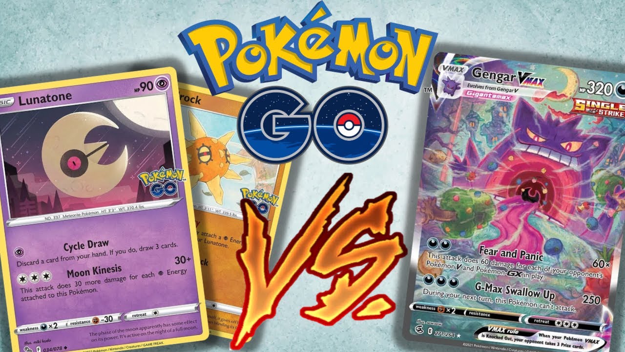 Lunatone VS Gengar VMAX (Tabletop Gameplay)