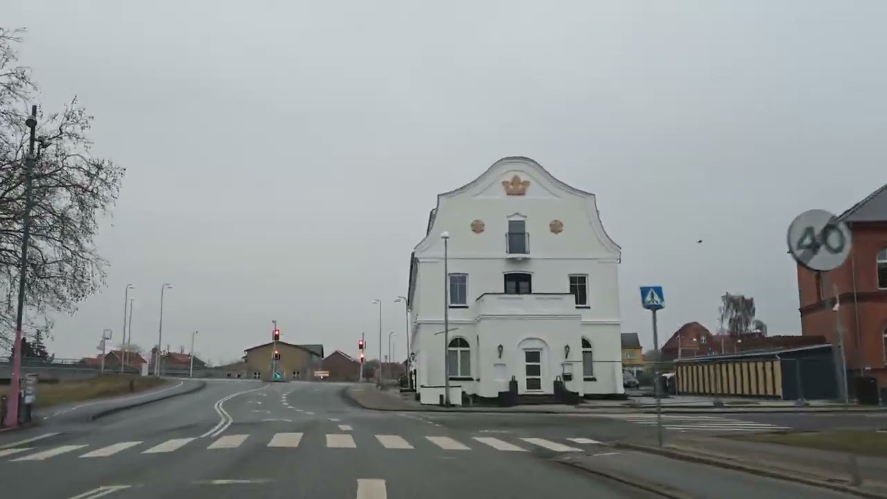 Driving in my car in Vordingborg in Denmark 2/2. 4K 2160p. 24/01-2026