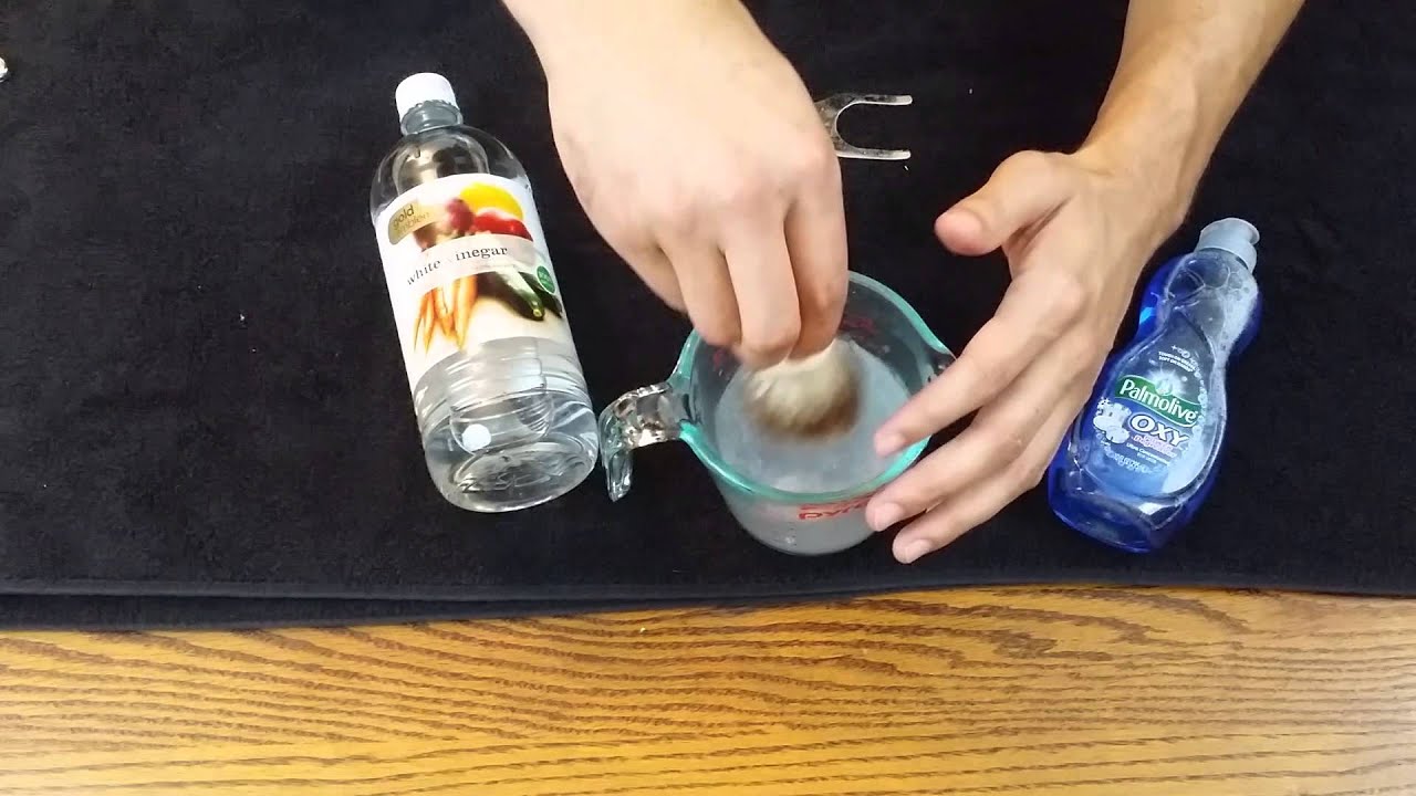 How to clean a shaving brush - simple two step process