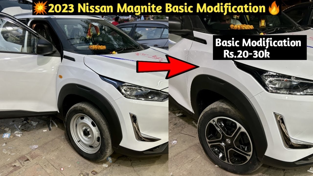💥 2023 Nissan Magnite Basic Modification under 20,000🔥 Magnite modified🔥 Magnite Modification🔥