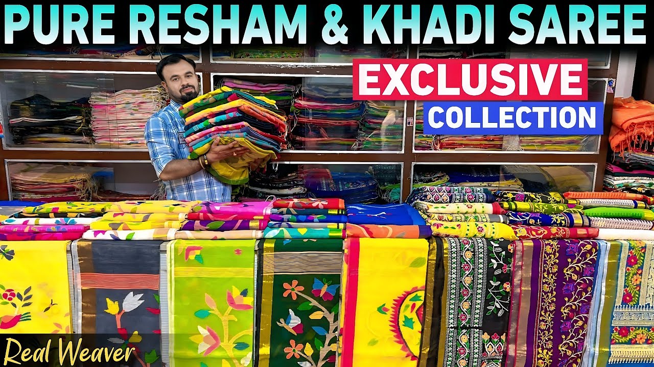 Pure Resham Muslin, Pure Matka Linen, Bengal Khadi Cotton Saree Manufacturer in Habibpur