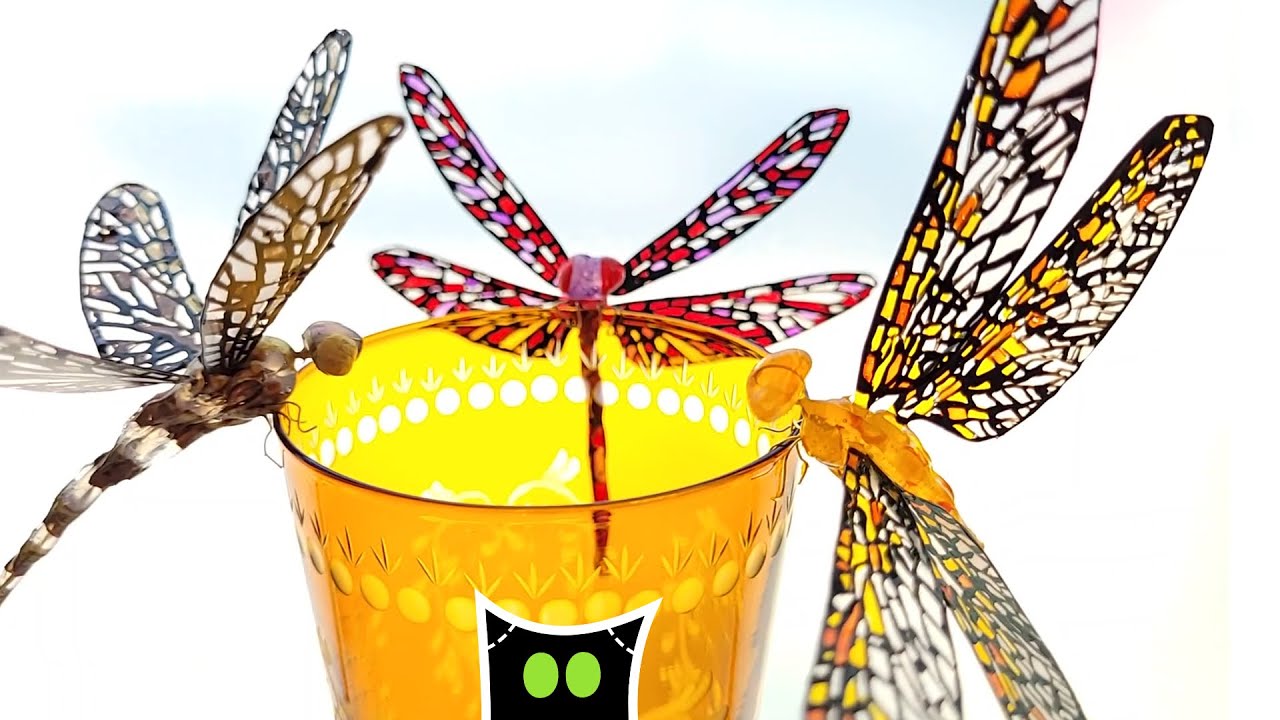 DIY Dragonfly - Decoration Idea - Upcycling of waste plastic
