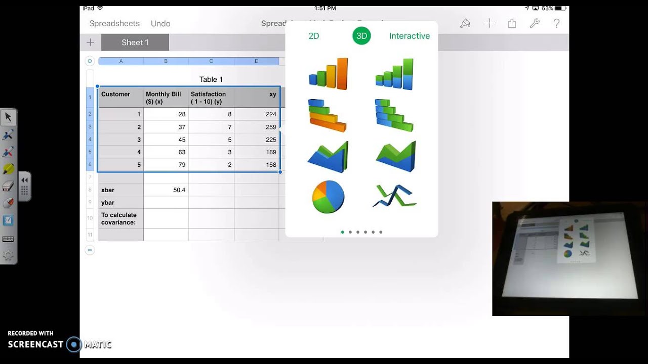 Numbers for the iPad