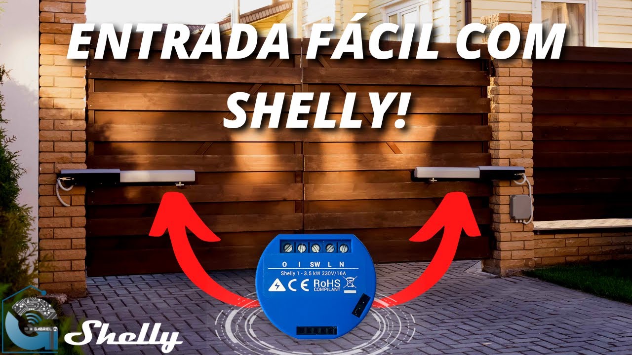 Shelly em portão de batente com sensor SEM USAR o Shelly add-on!
