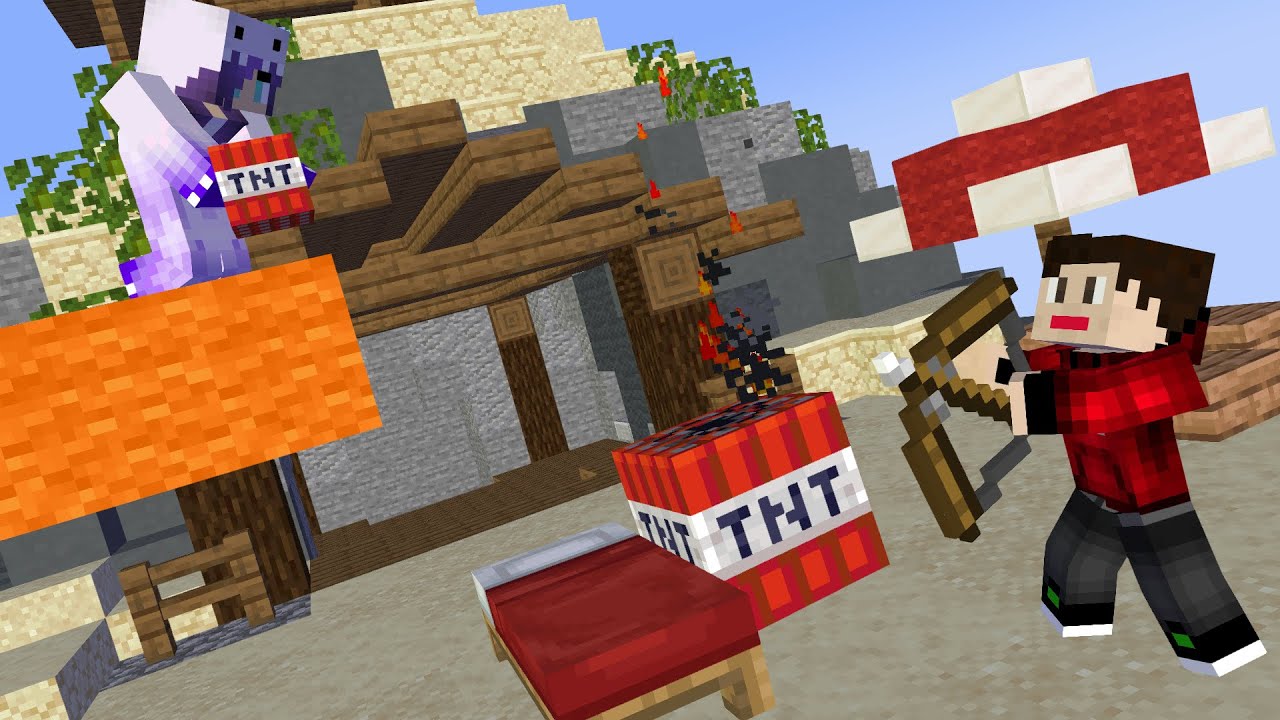 Playing BedWars with 🏹 Only |  Nether Games | McpeHindi
