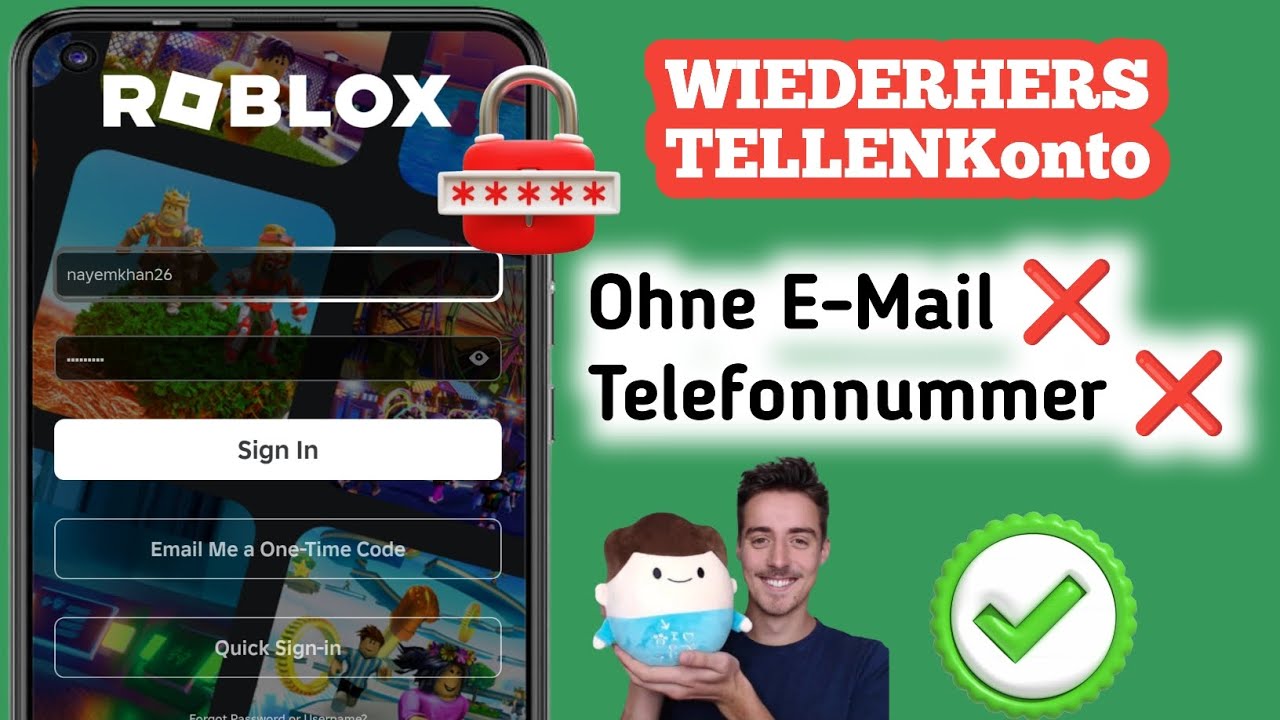 SO ERHALTEN SIE IHR ROBLOX-KONTO OHNE E-MAIL ODER TELEFONNUMMER WIEDER (2025)