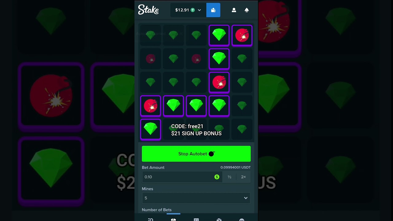 Stake mines turn $10 into $50 with this strategy! 