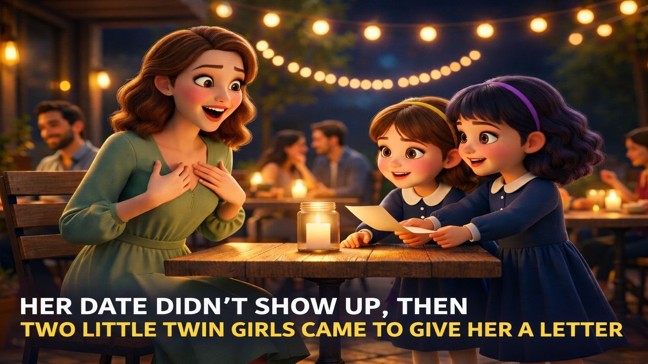 Her Date Didn’t Show Up- Then Little Twin Girls Walked Up To Her And Said_