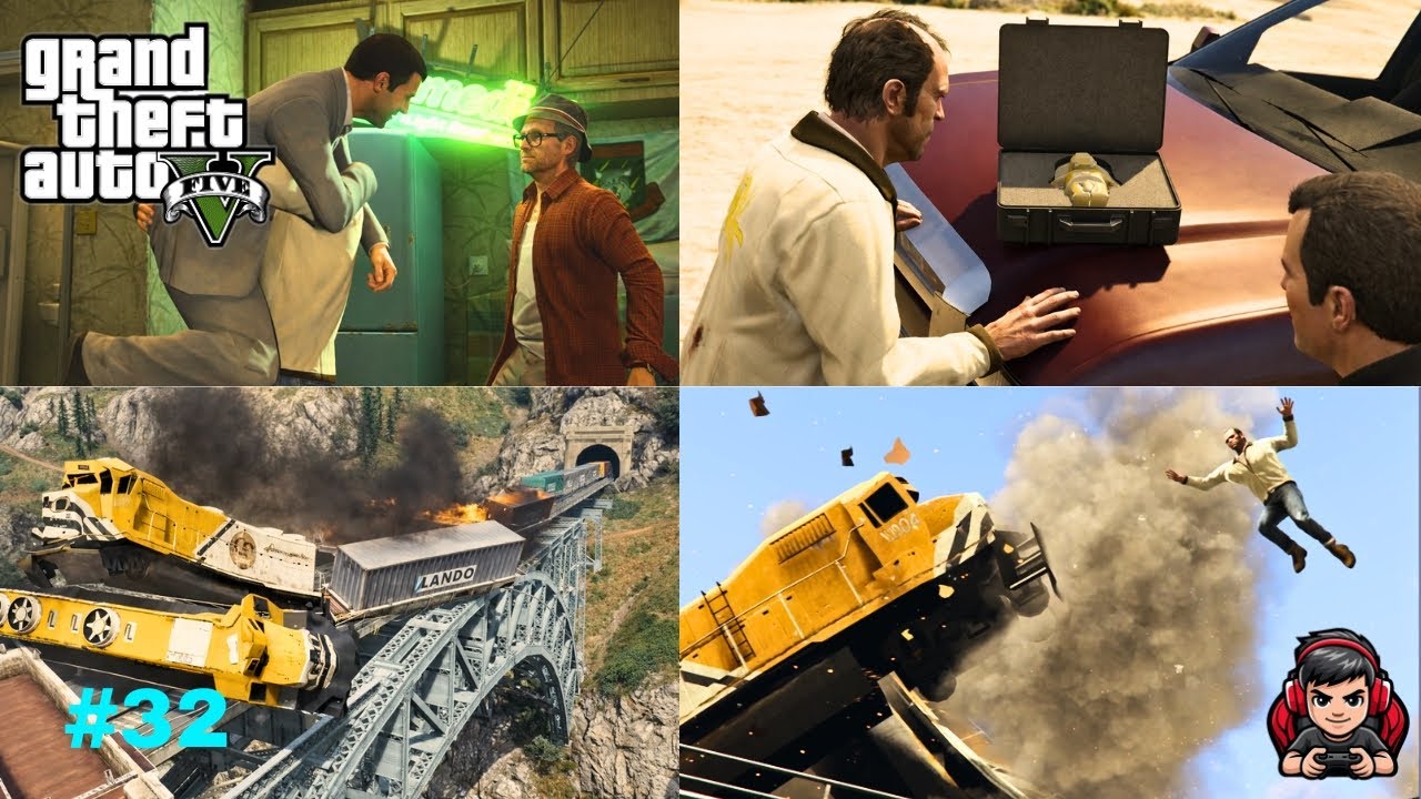 BIGGEST TRAIN HEIST GONE WRONGE! GTA V ENHANCED GAMEPLAY #32