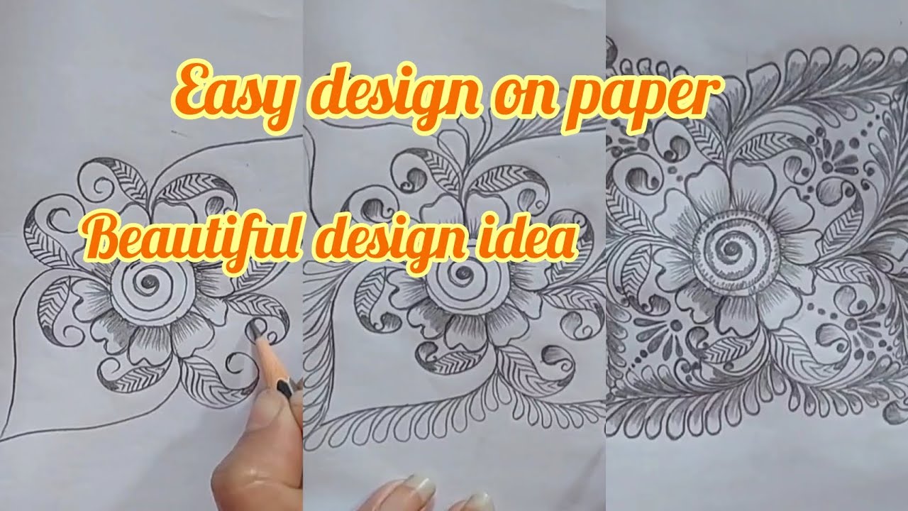 Beautiful design idea || easy design on paper || ✏️ #design #ideas #drawing #art 