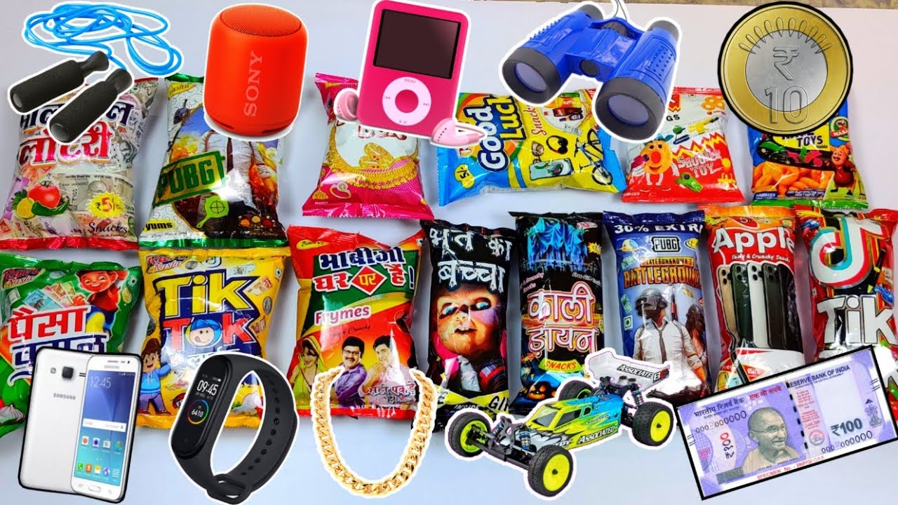 Latest collection of snacks with free gifts and free toys inside unboxing and review in hindi