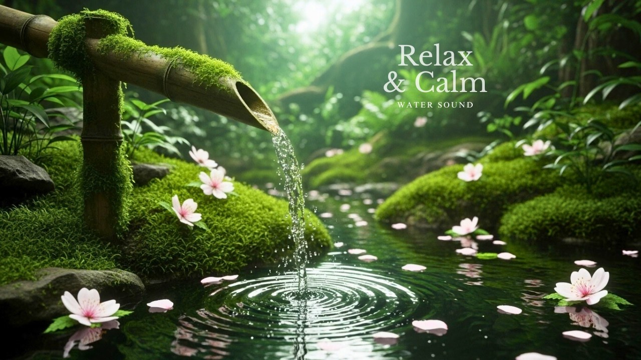 Peaceful Piano & Water Sounds 🌿 Relaxing Music for Stress Relief, Focus, and Deep Calm