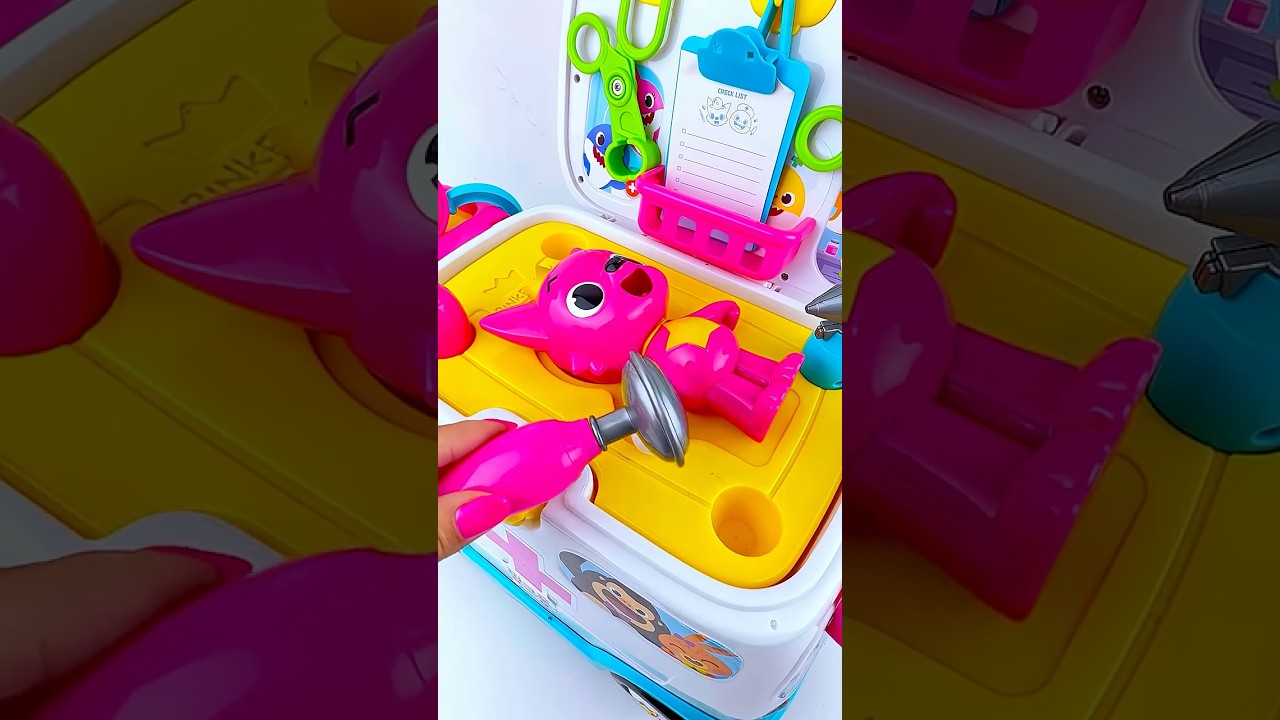 Satisfying Unboxing & Review Miniature PinkFong Ambulance Set Toys, Doctor Playset | ASMR Videos