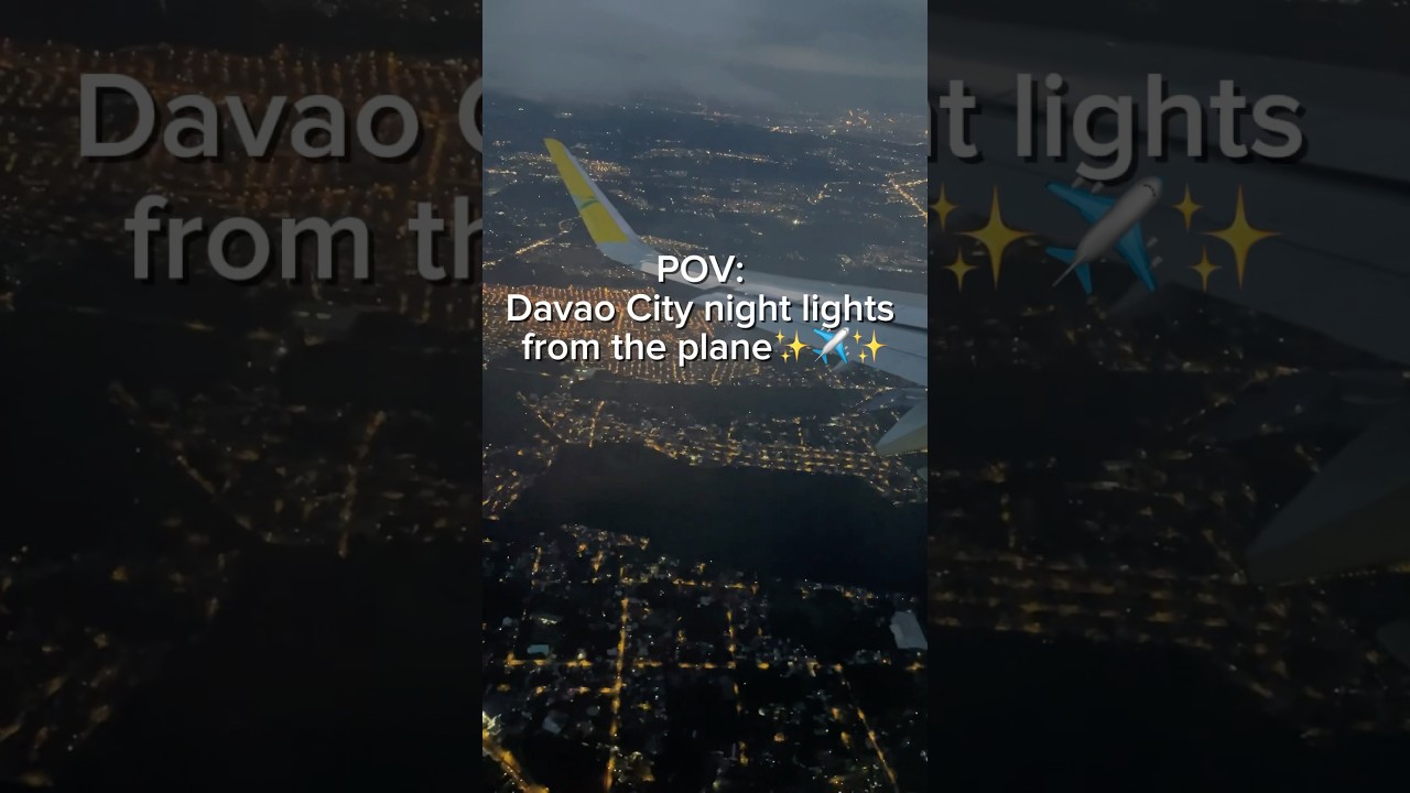 Aerial view of Davao City from the plane.✈️🌃✨📍❤️ #davaocity #davao #philippines #aerial #airplane