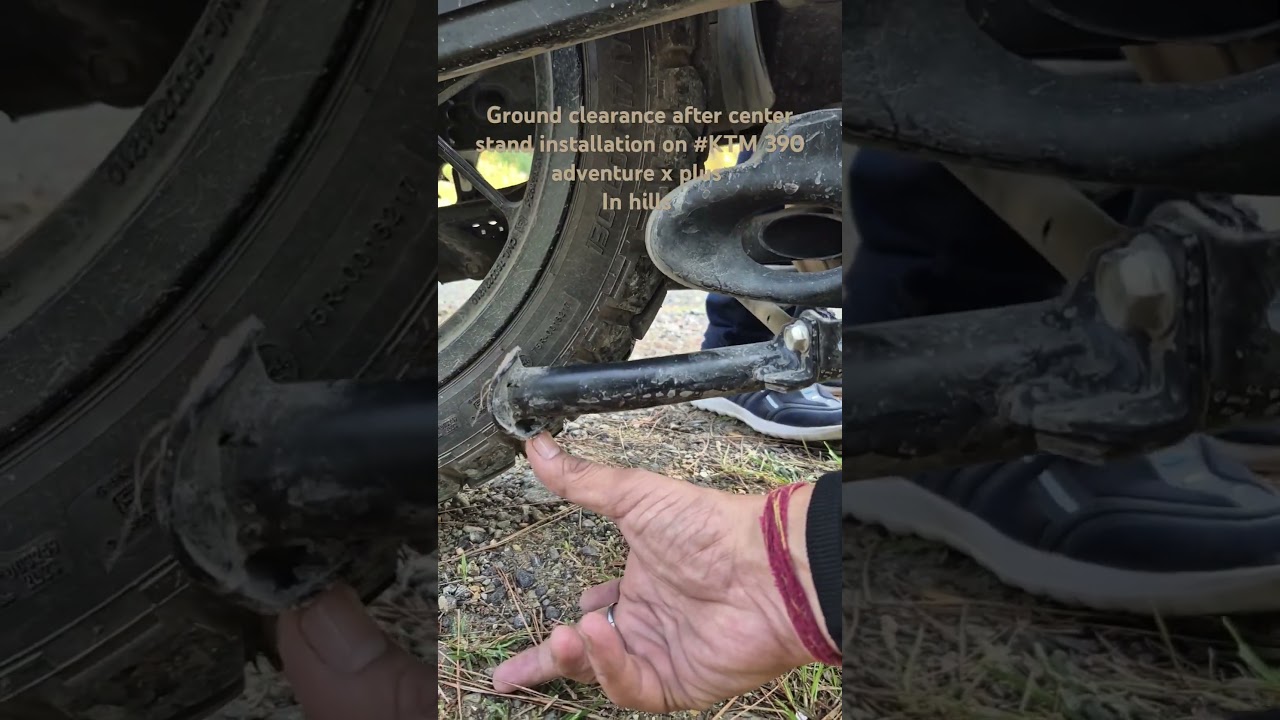 center stand instalation Ground clearance KTM 390 adventure x plus #bikerwings  #ktm390adventure