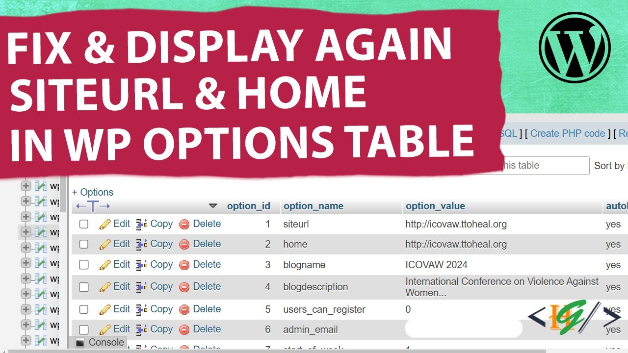How to Fix & Display Again SITEURL & HOME Fields in WP_Options Table in WordPress